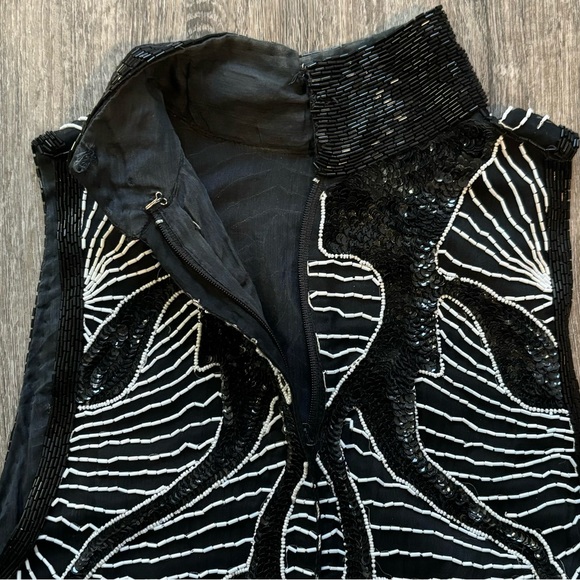 Vintage beaded and sequin midi dress - Picture 5 of 10